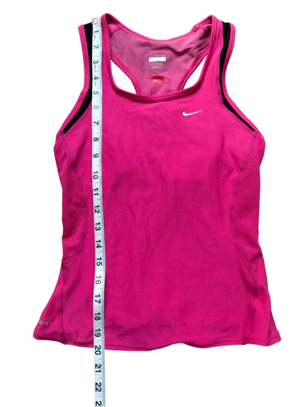 Nike Hot Pink Fit Dry Racerback Athletic Tank Top XS-Barbiecore Sporty Chic - Picture 5 of 8